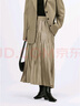 太平鳥(niǎo) 肌理感壓褶半身裙2024秋季女士氣質(zhì)長(cháng)裙高腰傘裙裙子 卡其 M 曬單實(shí)拍圖
