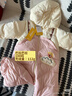 巴拉巴拉童裝嬰兒連體衣假兩件連體羽絨服寶寶衣服冬加厚男童女童兒童 粉紅60002-白鴨絨 100 cm-充絨量112g 曬單實(shí)拍圖