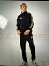 阿迪達(dá)斯 （adidas）運(yùn)動(dòng)套裝男2025秋季跑步運(yùn)動(dòng)套裝防風(fēng)夾克收腿褲兩件套 黑/黑 XL 曬單實(shí)拍圖