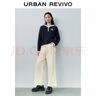 UR2025秋季新款女裝學(xué)院風(fēng)撞色刺繡翻領(lǐng)拉鏈針織衫UYY950018 墨藍 S 曬單實(shí)拍圖