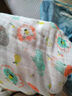 婧麒嬰兒純棉紗布浴巾新生兒六層加厚超柔吸水初生寶寶洗澡專(zhuān)用 七彩祥云/六層 110*110cm 曬單實(shí)拍圖