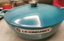 酷彩（Le Creuset）進(jìn)口琺瑯鍋鑄鐵24/26/28cm深燒鍋 燉煮燜燒鍋雙耳燉煮鍋 【黑琺瑯】加勒比藍 26cm 曬單實(shí)拍圖