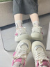 鴻星童原創(chuàng  )丑萌大頭鞋女2025夏季新款可愛(ài)蝴蝶小白鞋子厚底學(xué)生面包板鞋 粉銀 38 曬單實(shí)拍圖