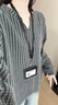 卡圖弛小香風(fēng)千鳥(niǎo)格長(cháng)袖衛衣男款秋季cleanfit內搭打底衫高街情侶上衣服 灰色 XL 曬單實(shí)拍圖