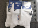 NBA襪子男襪休閑運動(dòng)襪籃球襪子男士中筒襪棉襪商務(wù)白襪子吸汗透氣 四季款（2白1黑） 3雙 均碼 （39-44碼） 曬單實(shí)拍圖