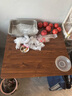 折疊桌餐桌家用小戶型吃飯桌簡易租房出租屋正方形小方桌子便攜式 胡桃+黑架【80*80*74cm】 曬單實拍圖