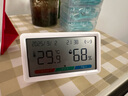 得力(deli)室內溫濕度表 LCD電子溫濕度計 嬰兒房室內溫濕度表辦公用品老人兒童禮品白色LE505PRO 曬單實(shí)拍圖