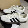 adidas T頭鞋 VL COURT復古板鞋德訓鞋男女阿迪達斯輕運動 漢玉白/黑色/樹脂黃   40 曬單實拍圖