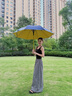 愛上雨自動長柄抗風防暴雨傘晴雨兩用結(jié)實耐用加厚加固超大號男款雙人傘 最新【黑膠+防水套】24骨活力黃 曬單實拍圖
