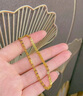 中國黃金（CHINA GOLD）黃金手鏈女士簡(jiǎn)約足金鳳尾手飾素金鏈結婚教師節日禮物送老婆女友 【玫瑰禮盒】鳳尾手鏈 約2.4g 曬單實(shí)拍圖