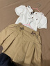 POLOWALK童裝夏季新品休閑百搭氣質(zhì)公主女童裙褲AROW527D0101 卡其 110 曬單實拍圖