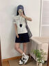 OLJ奢侈高端品牌增高真皮德訓鞋女夏季新款時(shí)尚百搭休閑運動(dòng)阿甘鞋 迷霧黑(2+2cm內增高) 37 曬單實(shí)拍圖