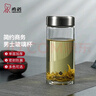 希諾（HEENOOR） 玻璃杯男士大容量單層透明加厚泡茶水杯商務(wù)便攜家用帶蓋杯子 本色390ml 曬單實(shí)拍圖