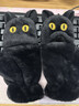 途尊貓咪高顏值新款冬季超萌可愛(ài)卡通加厚防寒保暖翻蓋毛絨手套 【黑貓】翻蓋毛絨手套 曬單實(shí)拍圖