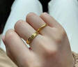 可穎碎碎冰黃金戒指情侶男女款999足金滿(mǎn)天星禮物七夕情人節送女友 碎冰冰戒指【約4g，包金約1.5】 美號5（港7-10） 曬單實(shí)拍圖