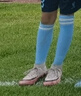 卡爾美（KELME）兒童長(zhǎng)筒足球襪加厚毛巾底防滑比賽訓(xùn)練運(yùn)動(dòng)高筒襪子青訓(xùn) 天藍(lán) 曬單實(shí)拍圖
