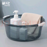 CHAHUA茶花 洗臉盆大號含把手38cm泡腳洗腳盆洗衣盆加厚塑料盆洗菜盆 曬單實拍圖