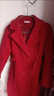 恒源祥加棉加厚毛呢大衣女中長(cháng)款2025年新款爆秋冬裝媽媽高級感呢子外套 紅色 XL 115-130斤 曬單實(shí)拍圖