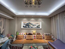 新中式客廳山水國畫(huà)裝飾墻畫(huà)靠山壁畫(huà)辦公室掛畫(huà)字畫(huà)紫氣東來(lái) A款 100*40厘米 質(zhì)感油畫(huà)布面 進(jìn)口實(shí)木框【紅木色 曬單實(shí)拍圖