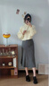 ZHR英倫單鞋女增高軟底通勤女鞋輕便簡(jiǎn)約風(fēng)樂(lè )福鞋女 JF136 黑色 37  曬單實(shí)拍圖