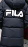 FILA 斐護科技|斐樂(lè )女裝長(cháng)款羽絨服冬季休閑簡(jiǎn)約連帽保暖羽絨外套 正黑色-BK 160/80A/S 曬單實(shí)拍圖