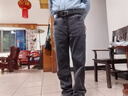 吉普（JEEP）牛仔褲男秋冬季高端寬松商務(wù)直筒男褲休閑褲子男 尼納灰 33 曬單實(shí)拍圖