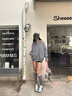 CATSSTAC灰度雙開拉鏈連帽毛衣 灰色 M 曬單實(shí)拍圖