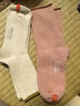 京東京造兒童襪女童軟棉棉襪5A抑菌雙針羅紋地板襪中筒襪20-22CM 曬單實(shí)拍圖
