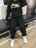 LI-NING KIDS李寧兒童運動(dòng)套裝男童女大童春秋新款衛衣衛褲兩件套青少年童裝 套裝1 150 曬單實(shí)拍圖