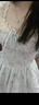 心楠甜美小飛袖碎花連衣裙子女夏季法式初戀公主蓬蓬裙收腰小個(gè)子短裙 無(wú)胸墊【M】適合110斤以下 曬單實(shí)拍圖