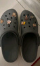 卡駱馳洞洞鞋貝雅卡駱班輕便耐磨一腳蹬休閑鞋|205089 黑色/白色-066 43 (270mm) 曬單實(shí)拍圖