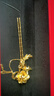 中國(guó)黃金（CHINA GOLD） 黃金發(fā)簪足金國(guó)潮古風(fēng)發(fā)簪硬金鳳凰花朵流蘇頭飾鳳叉生日禮物 鳳凰流蘇黃金發(fā)簪 約10.1g 曬單實(shí)拍圖