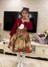 思妙星兒童拜年服紅色晚禮服女童生日宴花童公主裙小主持人鋼琴演奏秋冬 紅色短款 130 曬單實(shí)拍圖