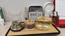 憶壺茶（YIHUTEA）整套茶具泡茶壺套裝玻璃茶杯茶水分離煮茶器辦公室懶人杯子帶茶盤(pán) 【含托盤(pán)】透明 壺+木圈2杯 4頭 曬單實(shí)拍圖