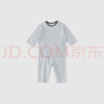 巴厘小豬寶寶家居服夏季九分薄款空調(diào)服本草棉睡衣純棉嬰幼兒衣服兒童套裝 魯納藍(lán) 90 曬單實(shí)拍圖
