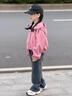 迪士尼女童春裝夾克外套2025新款洋氣時(shí)髦兒童裝女孩春秋季大童連帽上衣 粉色 120 cm 曬單實(shí)拍圖