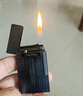 艾斯貝爾（inspiring）男士高端純黃銅朗聲充氣打火機(jī)高顏值定制刻字高級感男友生日禮物 曼妙絲雨·拉絲黑 套裝 1個 曬單實(shí)拍圖