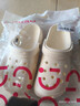 名創(chuàng)優(yōu)品（MINISO）洞洞鞋男女夏季外穿沙灘涼鞋防滑厚底踩屎感包頭涼拖鞋白色36-37 曬單實(shí)拍圖