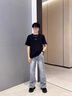 燦圖美式高街vibe微喇牛仔褲春秋季潮流痞帥水洗修身顯瘦直筒長(cháng)褲子 煙灰色 XL 曬單實(shí)拍圖