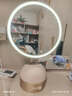 歌嵐gevilan 3D聯(lián)動化妝鏡帶燈led補光美妝鏡子 七夕禮物情人節(jié)送女友老婆 桌面梳妝臺高清新婚梳妝鏡 奶昔白 曬單實拍圖