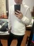 布先生小高領(lǐng)加厚保暖長(cháng)袖打底T恤男秋冬打底衫 象牙白 L/175  曬單實(shí)拍圖