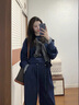 革曼孕婦套裝2025春秋裝新款韓版上衣褲子休閑大碼百搭洋氣減齡兩件套 上衣+褲子 L 曬單實(shí)拍圖