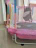 曼迪卡威蹦蹦床室內(nèi)家用兒童1-3-10歲寶寶砰砰跳跳床小孩蹭蹭床玩具禮物 1.5米 撞色烤漆單杠款粉承重800斤 加厚護(hù)網(wǎng)/吸盤靜音防滑腿 曬單實拍圖