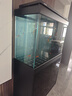 森森（SUNSUN）新款超白魚缸客廳玻璃大型水族箱智能觸控家用免換水底濾缸 加寬超白1米42寬 無(wú)極變光+新式底濾 曜石黑 曬單實(shí)拍圖