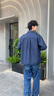 Lee Cooper純棉休閑襯衫男潮牌百搭帥氣簡(jiǎn)約外穿衣服口袋翻領(lǐng)襯衣男士外套 藍色 XL 曬單實(shí)拍圖