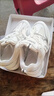 新款內增高老爹鞋春新季厚底氣墊減震運動(dòng)鞋休閑女鞋 米白色 38 曬單實(shí)拍圖