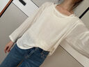 UR2025秋季新款女裝趣味休閑萌寵提花圓領(lǐng)針織衫UYY950027 本白 XS 曬單實(shí)拍圖