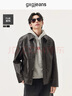 gxg.jeans男裝* 雙色復古pu皮美式簡(jiǎn)約夾克外套男生 25秋新品 深棕色 L (175) 曬單實(shí)拍圖