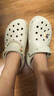 crocs卡駱馳厚底云朵洞洞鞋七夕禮物|206750 骨白色-2Y2 39(250mm) 曬單實拍圖