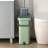 五月花平板拖把38CM2塊布刮刮桶家用一拖凈吸水拖把免手洗墩布神器 曬單實拍圖